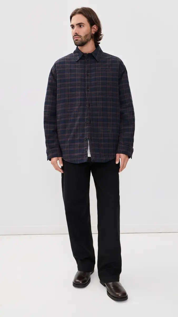 Off-White Check Flannel Padded Overshirt | Thumbnail 5 Off-White Check Flannel Padded Overshirt | Thumbnail 5