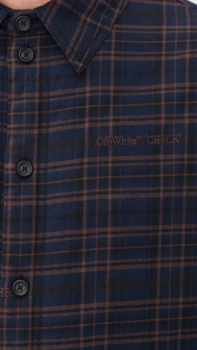 Off-White Check Flannel Padded Overshirt | Thumbnail 6 Off-White Check Flannel Padded Overshirt | Thumbnail 6