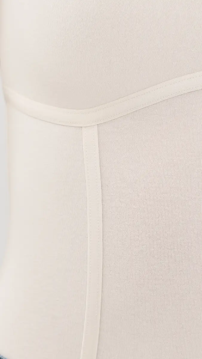 Fleur du Mal Scoop Neck Long Sleeve Thong Bodysuit | Thumbnail 6