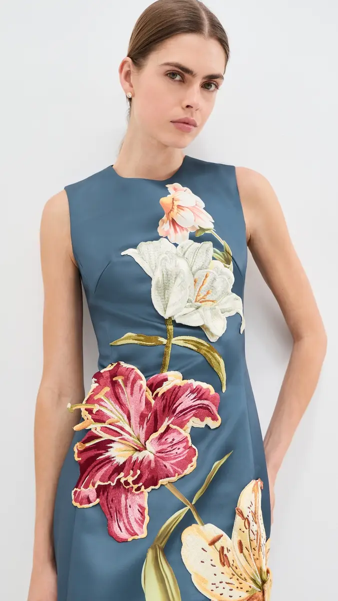 LEO LIN Cleo Embroidered Sleeveless Dress | Thumbnail 2