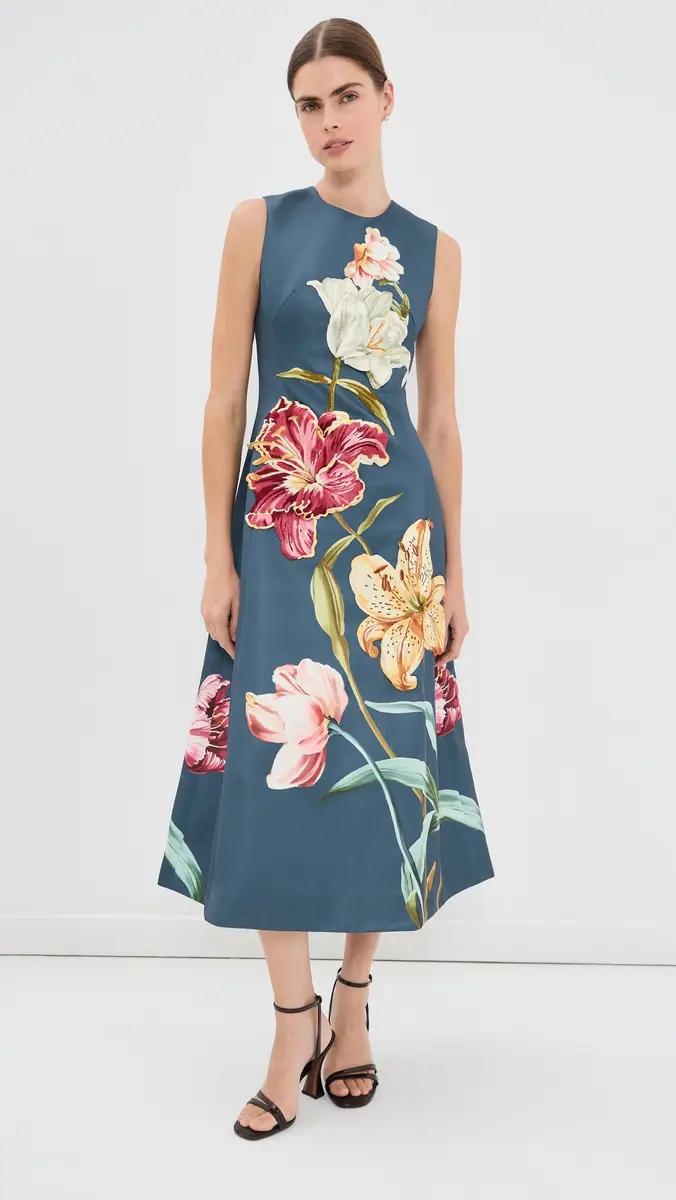 LEO LIN Cleo Embroidered Sleeveless Dress | Thumbnail 3