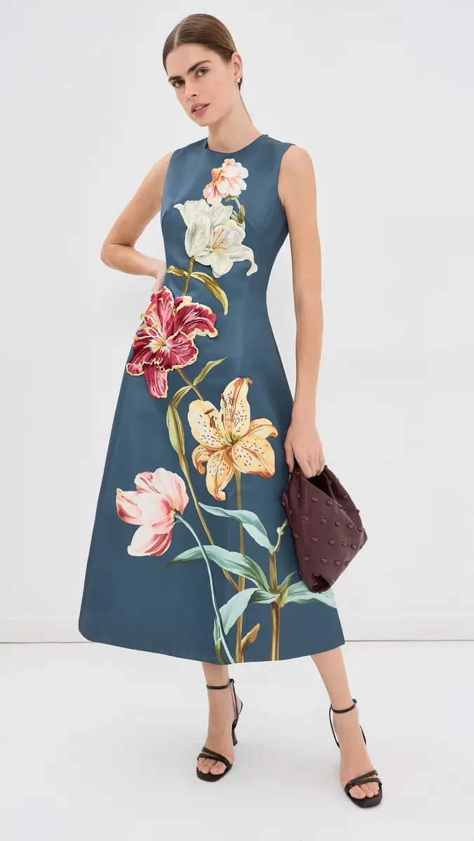 LEO LIN Cleo Embroidered Sleeveless Dress | Thumbnail 6
