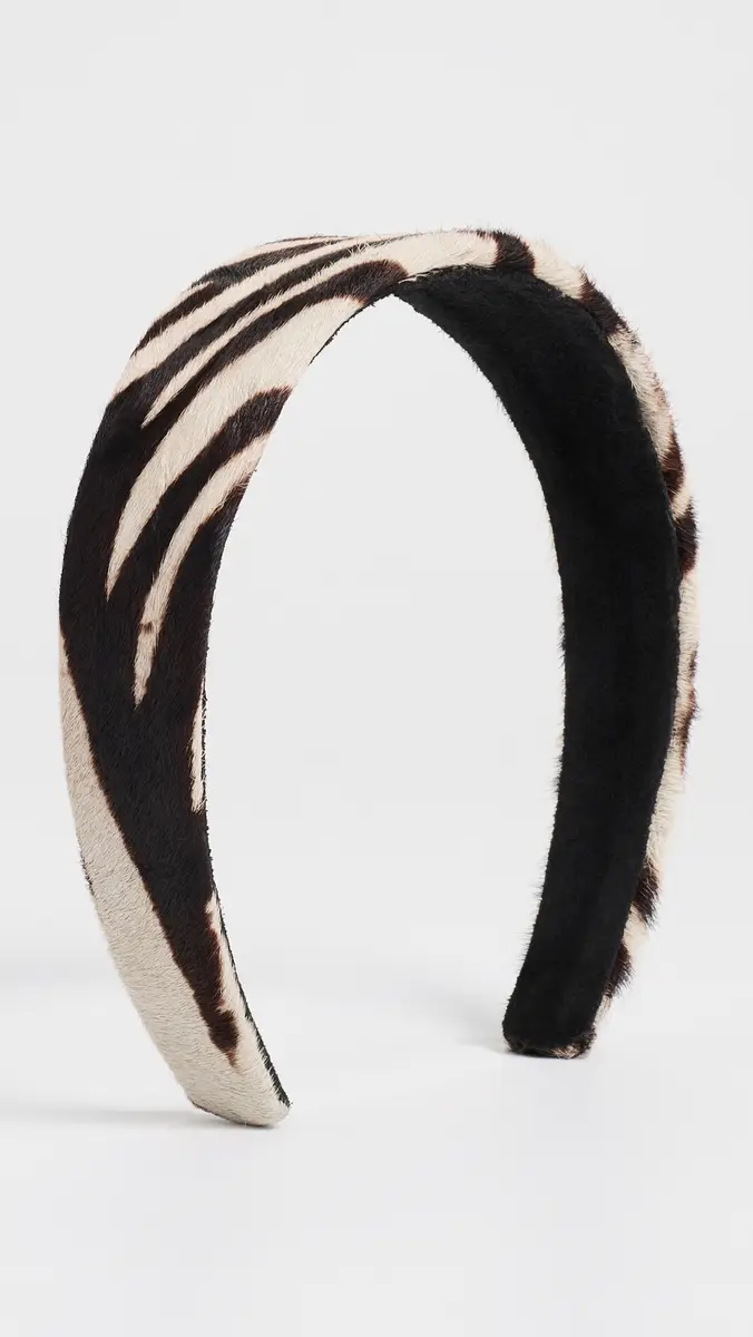 Jennifer Behr Zebra Ponyhair Cruz Headband | Thumbnail 2 Jennifer Behr Zebra Ponyhair Cruz Headband | Thumbnail 2