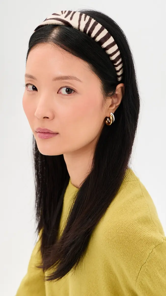 Jennifer Behr Zebra Ponyhair Cruz Headband | Thumbnail 3 Jennifer Behr Zebra Ponyhair Cruz Headband | Thumbnail 3