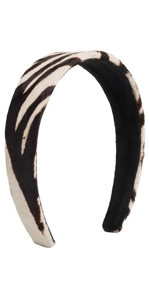 Jennifer Behr Zebra Ponyhair Cruz Headband