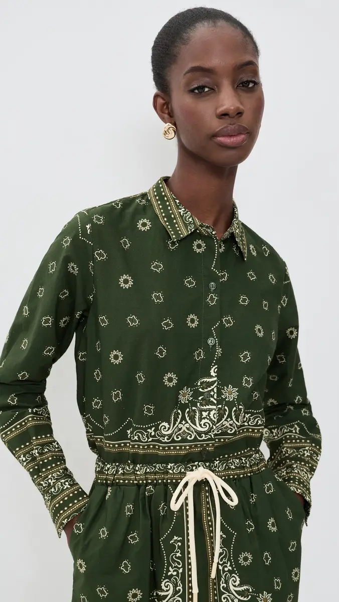Dress To Scarf Collared Button Down Shirt | Thumbnail 2 Dress To Scarf Collared Button Down Shirt | Thumbnail 2
