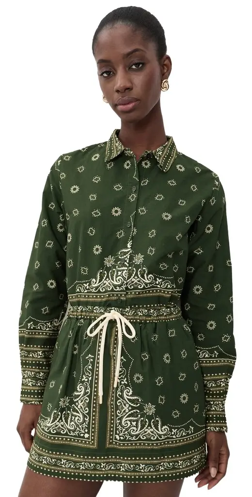 Dress To Scarf Collared Button Down Shirt