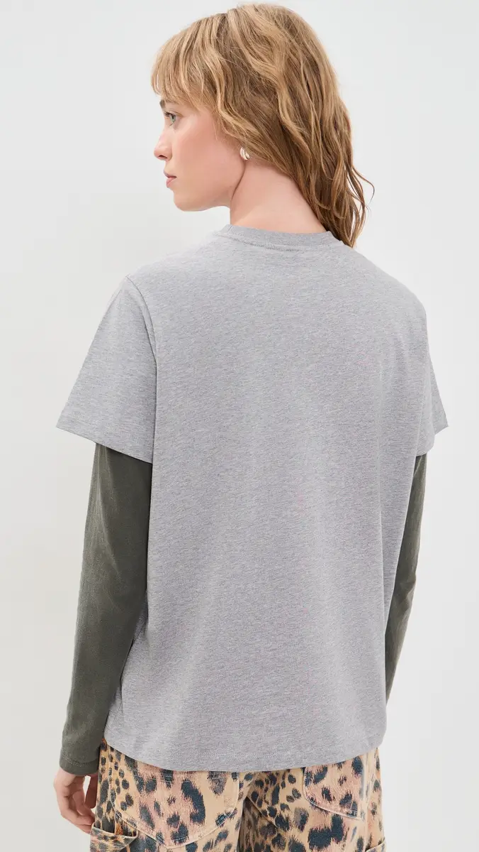Ganni Basic Cotton Relaxed Teddy Forest T-shirt | Thumbnail 3 Ganni Basic Cotton Relaxed Teddy Forest T-shirt | Thumbnail 3