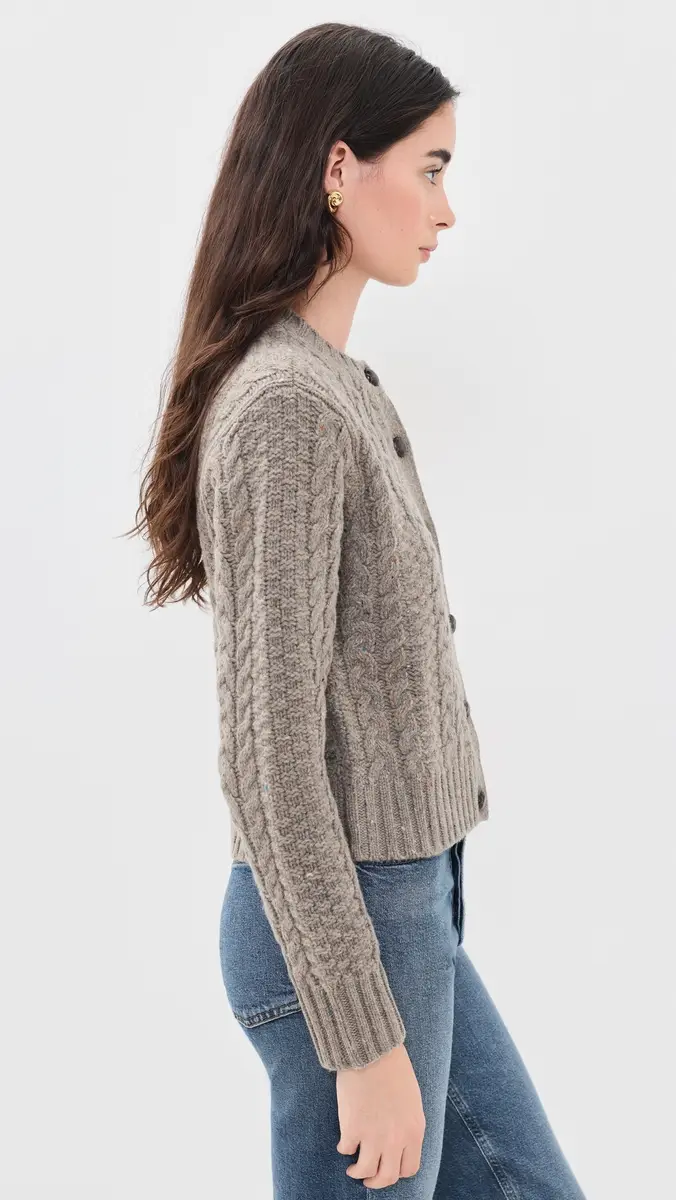 Rowing Blazers Sheep Donegal Chunky Cable Cardigan | Thumbnail 4 Rowing Blazers Sheep Donegal Chunky Cable Cardigan | Thumbnail 4