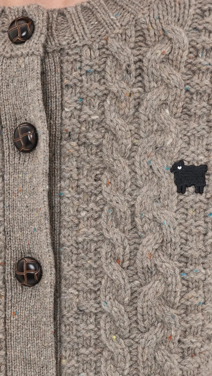 Rowing Blazers Sheep Donegal Chunky Cable Cardigan | Thumbnail 6 Rowing Blazers Sheep Donegal Chunky Cable Cardigan | Thumbnail 6