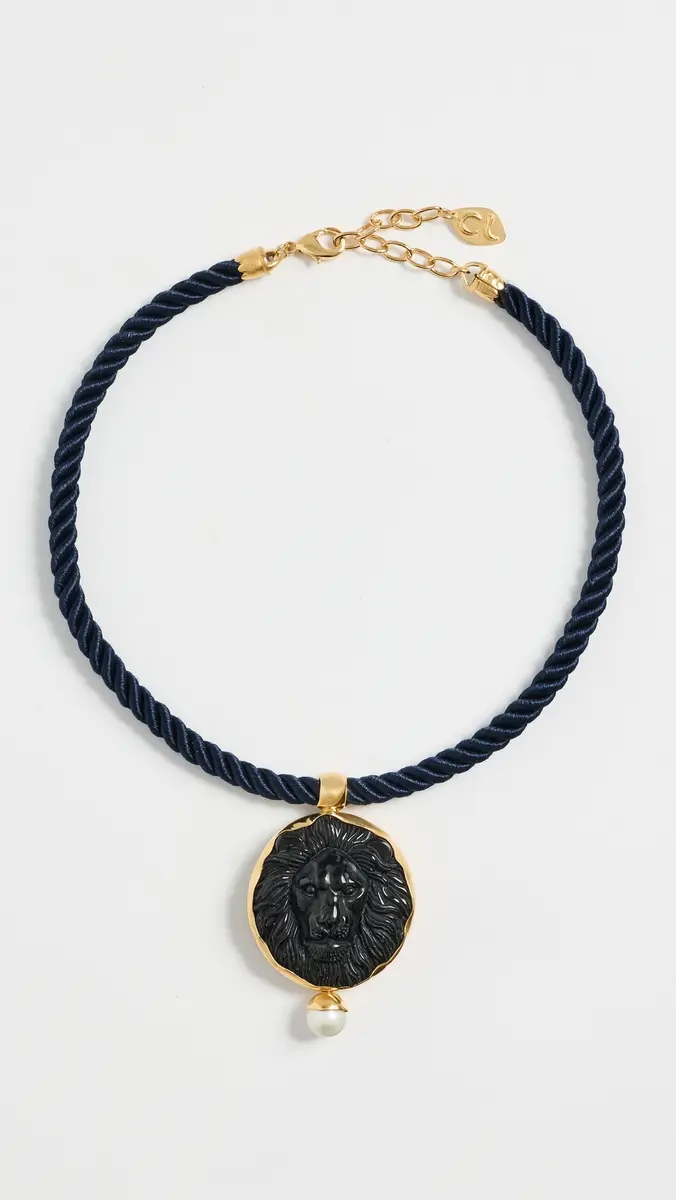 CHAN LUU Black Obsidian Lion Necklace | Thumbnail 2