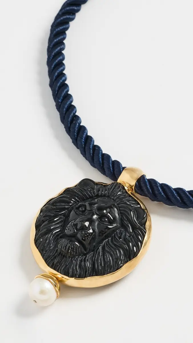 CHAN LUU Black Obsidian Lion Necklace | Thumbnail 4