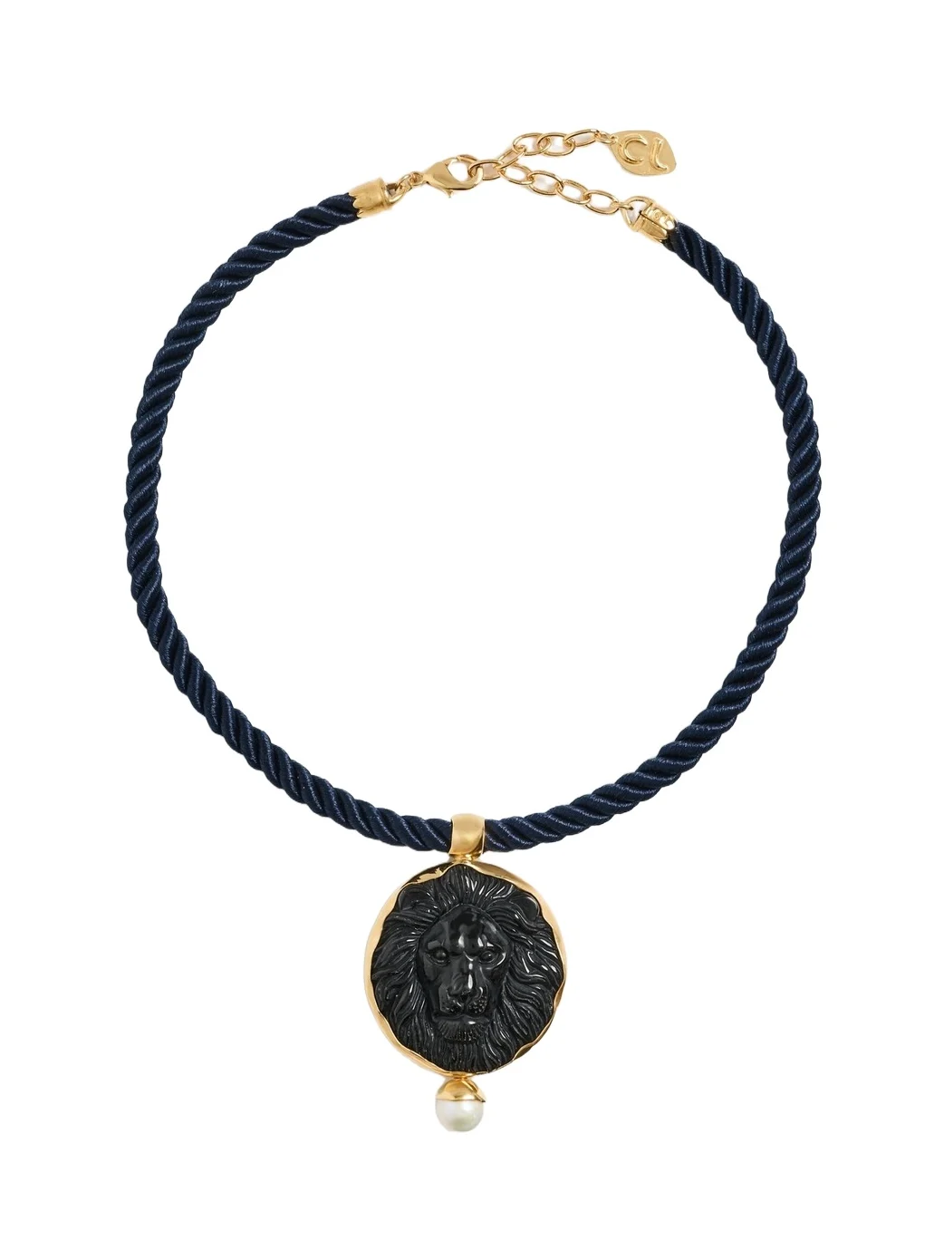 CHAN LUU Black Obsidian Lion Necklace