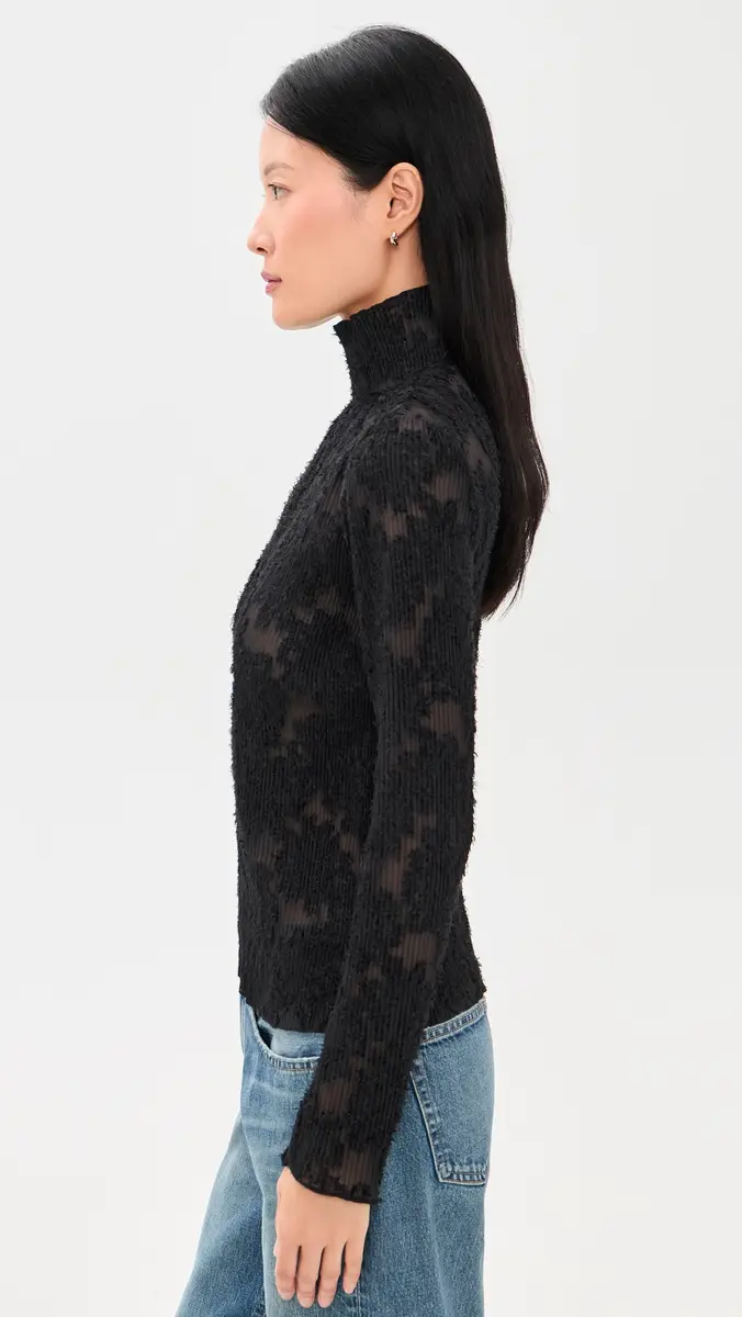 Ganni Pleated Fil Coupe Turtleneck | Thumbnail 4 Ganni Pleated Fil Coupe Turtleneck | Thumbnail 4