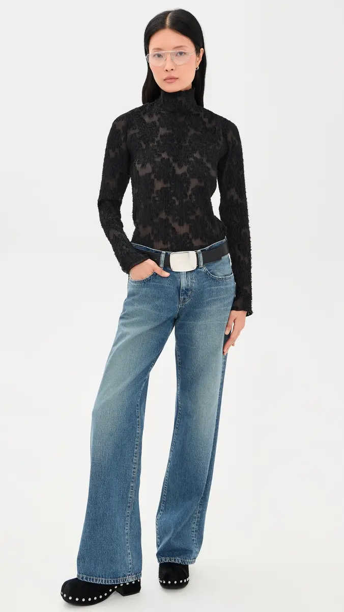 Ganni Pleated Fil Coupe Turtleneck | Thumbnail 5 Ganni Pleated Fil Coupe Turtleneck | Thumbnail 5