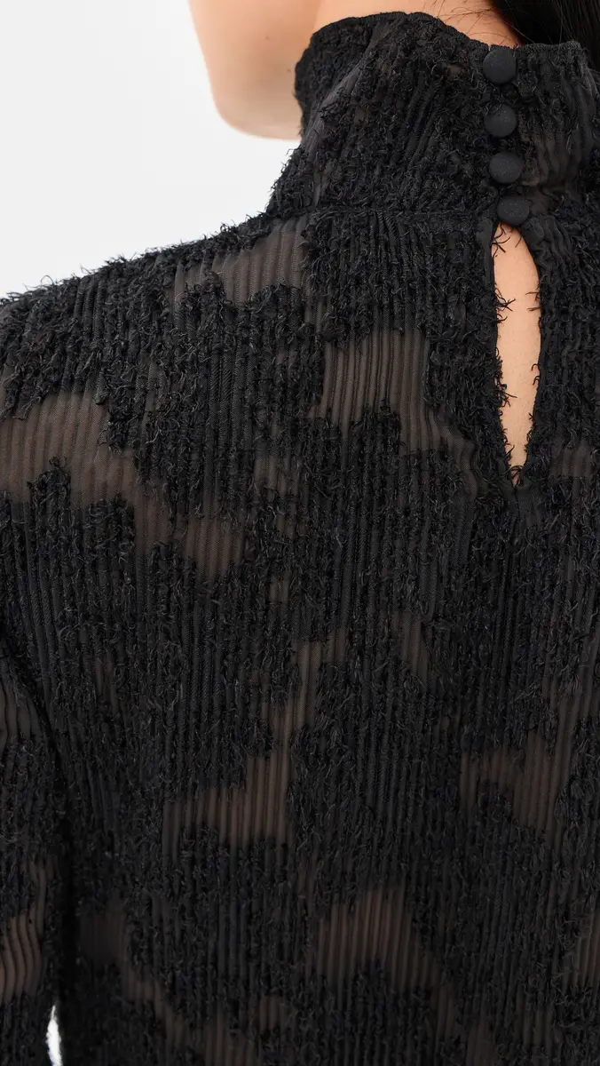 Ganni Pleated Fil Coupe Turtleneck | Thumbnail 6 Ganni Pleated Fil Coupe Turtleneck | Thumbnail 6