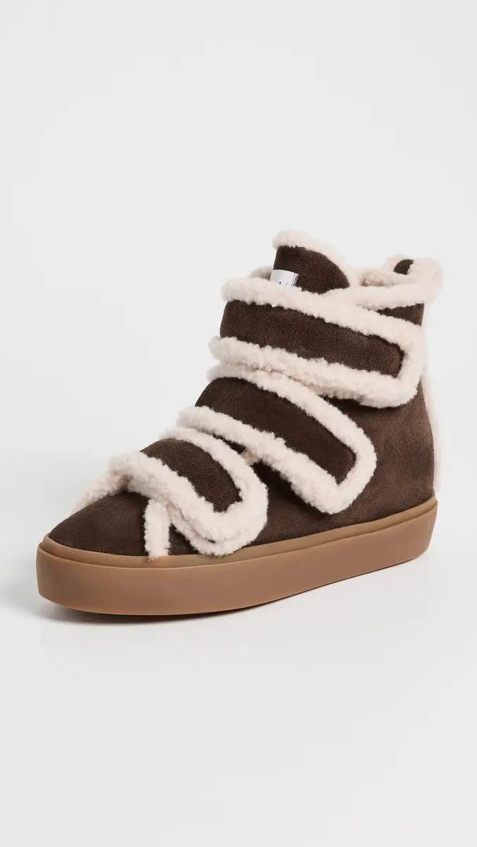 Inuikii Sherpa Velcro Wedge Ankle Boots | Thumbnail 2 Inuikii Sherpa Velcro Wedge Ankle Boots | Thumbnail 2