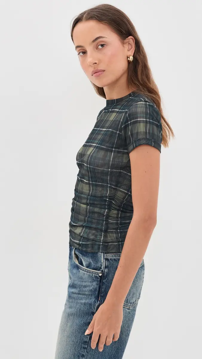 Madewell Ruched Mesh Tee | Thumbnail 4 Madewell Ruched Mesh Tee | Thumbnail 4