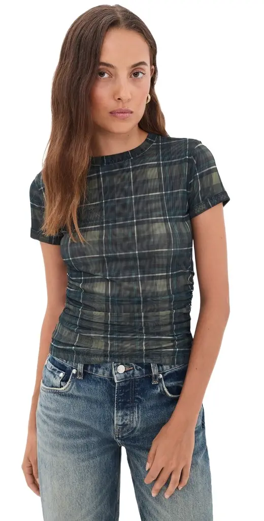 Madewell Ruched Mesh Tee
