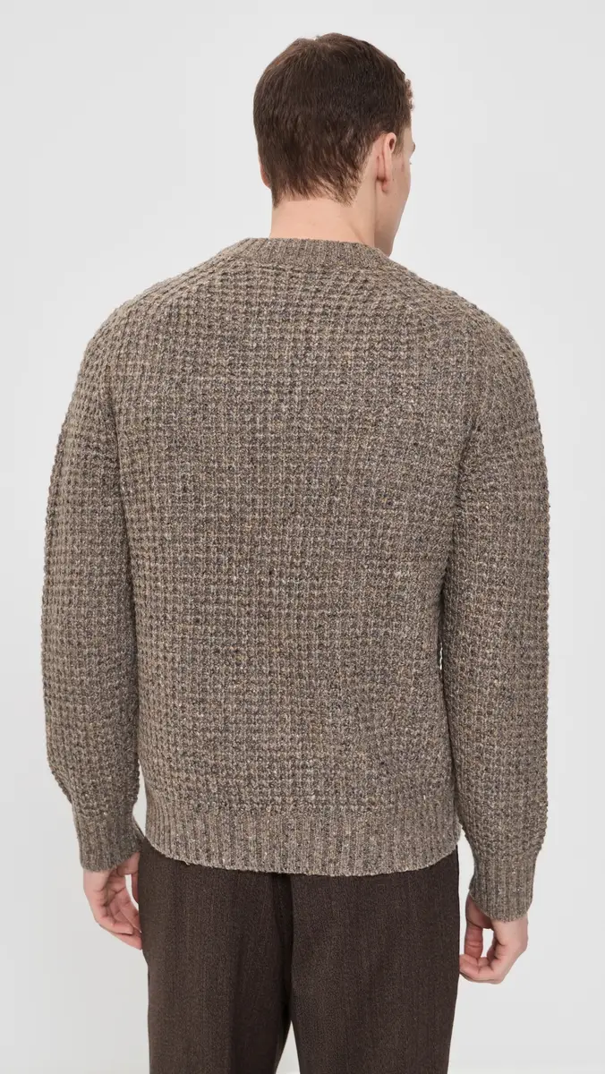 Vince Waffle Donegal Long Sleeve V Neck Sweater | Thumbnail 3 Vince Waffle Donegal Long Sleeve V Neck Sweater | Thumbnail 3