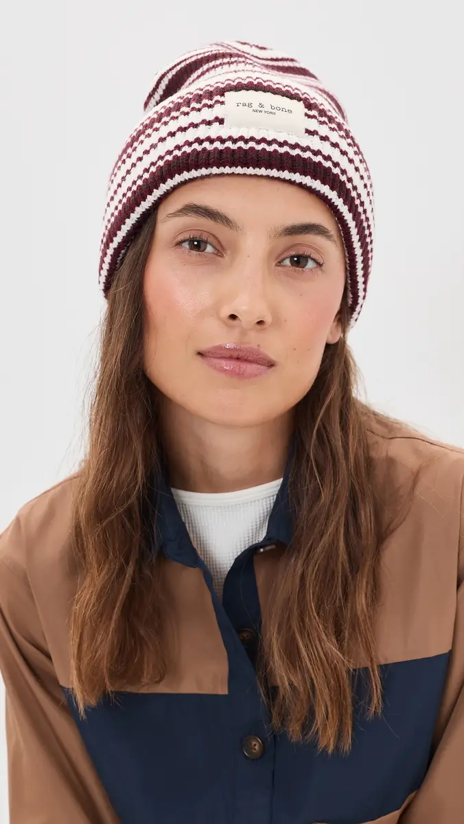 rag & bone Blake Wool Blend Stripe Beanie | Thumbnail 3 rag & bone Blake Wool Blend Stripe Beanie | Thumbnail 3