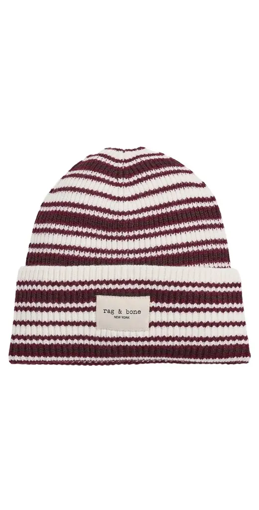 rag & bone Blake Wool Blend Stripe Beanie