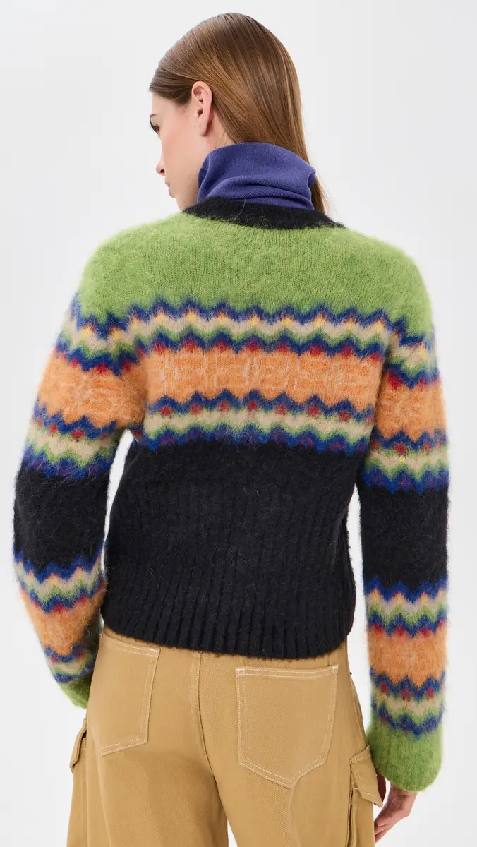 Ganni Brushed Alpaca Fair Isle Sweater | Thumbnail 4 Ganni Brushed Alpaca Fair Isle Sweater | Thumbnail 4