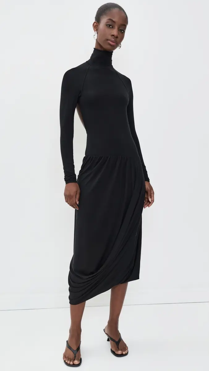 THE LINE BY K Jan Open Back Draped Dress | Thumbnail 2 THE LINE BY K Jan Open Back Draped Dress | Thumbnail 2