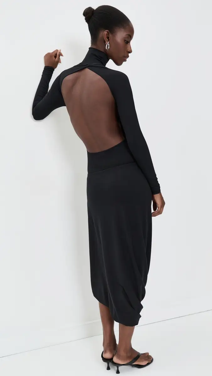 THE LINE BY K Jan Open Back Draped Dress | Thumbnail 3 THE LINE BY K Jan Open Back Draped Dress | Thumbnail 3