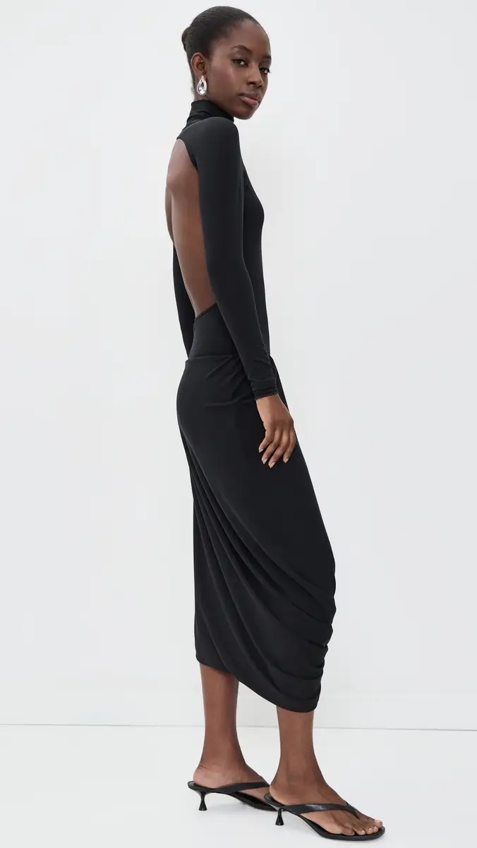THE LINE BY K Jan Open Back Draped Dress | Thumbnail 4 THE LINE BY K Jan Open Back Draped Dress | Thumbnail 4