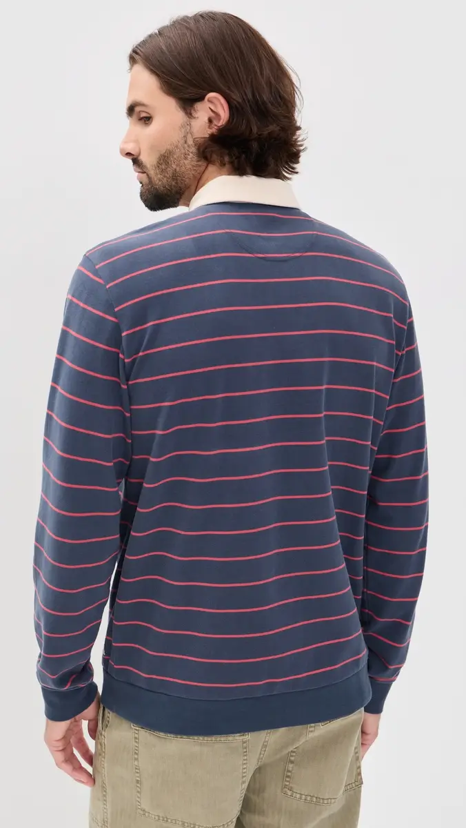 Marine Layer Sueded Rugby Polo | Thumbnail 3 Marine Layer Sueded Rugby Polo | Thumbnail 3