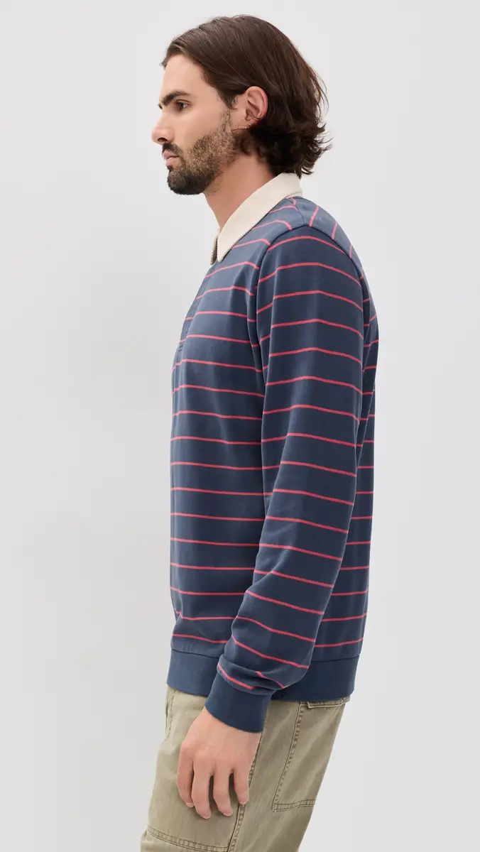 Marine Layer Sueded Rugby Polo | Thumbnail 4 Marine Layer Sueded Rugby Polo | Thumbnail 4