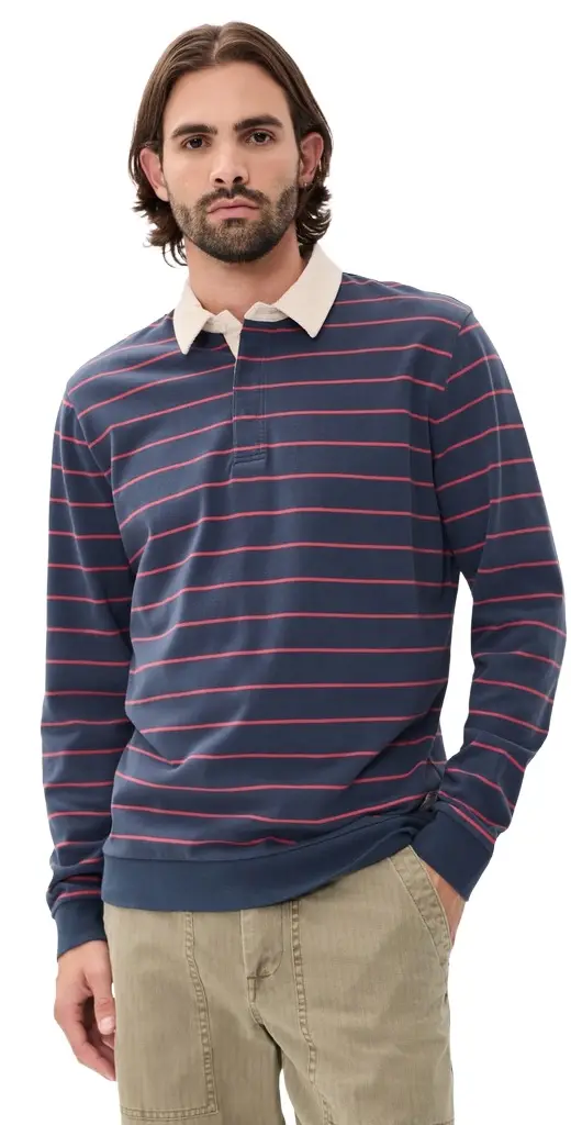 Marine Layer Sueded Rugby Polo