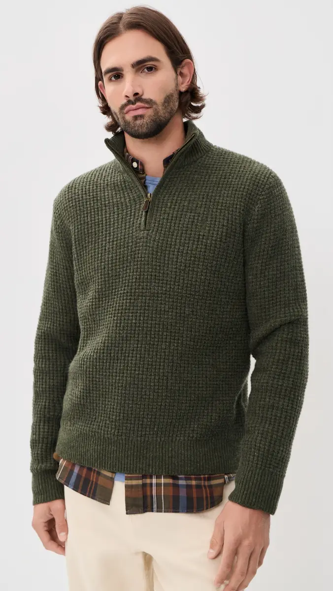 Polo Ralph Lauren Waffle Knit Quarter Zip Sweater | Thumbnail 2 Polo Ralph Lauren Waffle Knit Quarter Zip Sweater | Thumbnail 2