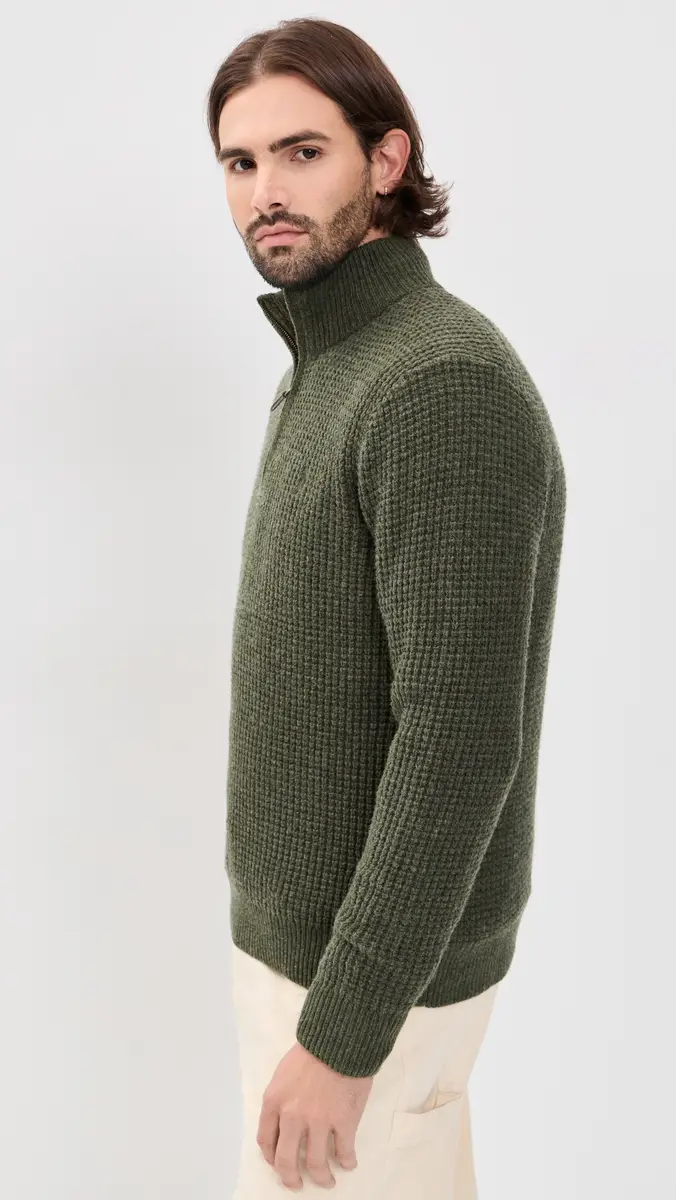 Polo Ralph Lauren Waffle Knit Quarter Zip Sweater | Thumbnail 4 Polo Ralph Lauren Waffle Knit Quarter Zip Sweater | Thumbnail 4