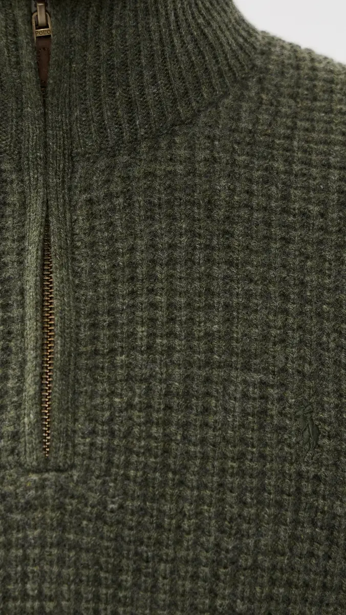 Polo Ralph Lauren Waffle Knit Quarter Zip Sweater | Thumbnail 6 Polo Ralph Lauren Waffle Knit Quarter Zip Sweater | Thumbnail 6