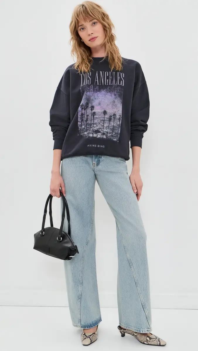 Anine Bing Miles Los Angeles Sweatshirt | Thumbnail 5 Anine Bing Miles Los Angeles Sweatshirt | Thumbnail 5