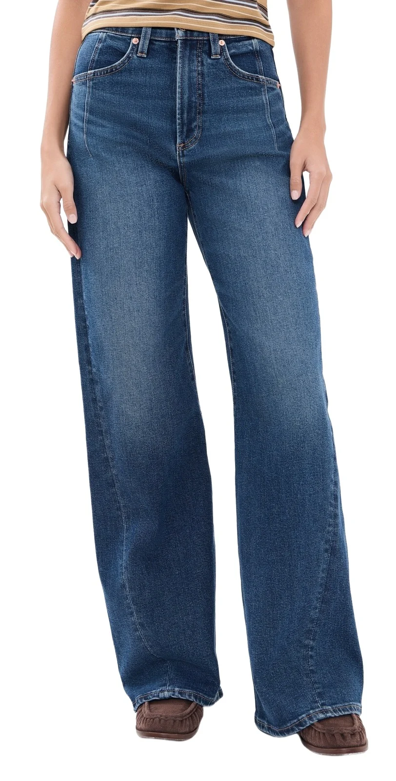 Pistola Kyra High Rise Bowed Wide Leg Jeans