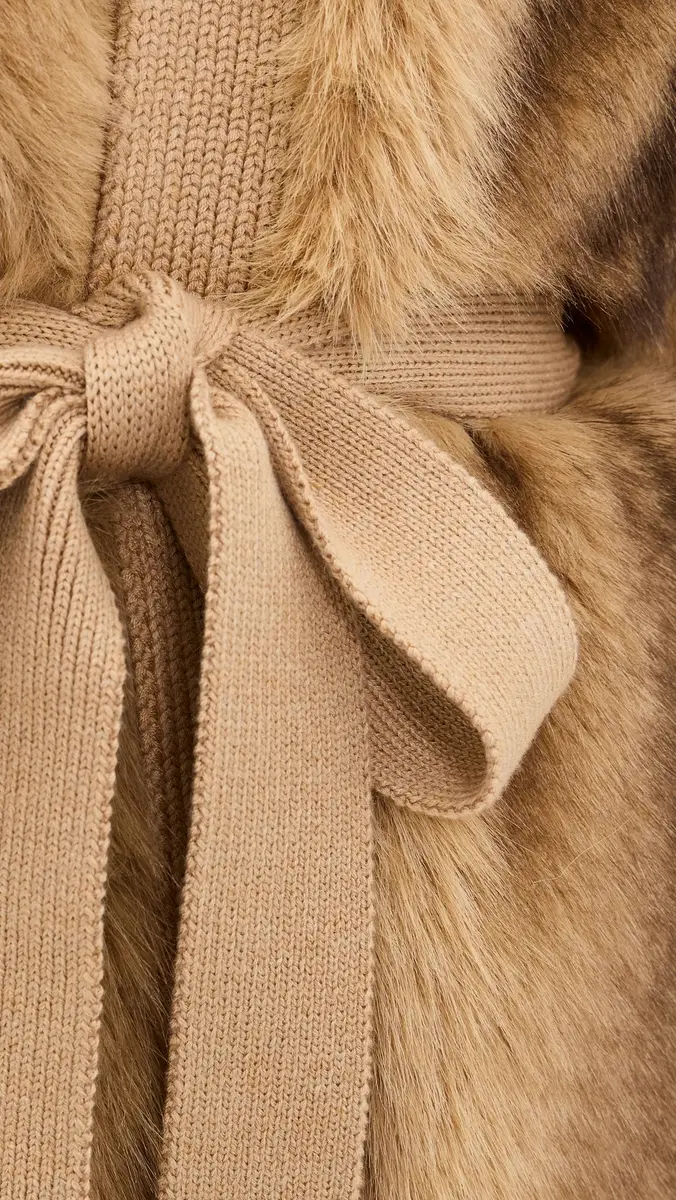 Generation Love Heloise Faux Fur Belted Wrap Jacket | Thumbnail 6