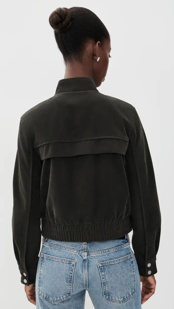 Avec Les Filles Asymmetrical Faux Suede Bomber Jacket | Thumbnail 3 Avec Les Filles Asymmetrical Faux Suede Bomber Jacket | Thumbnail 3