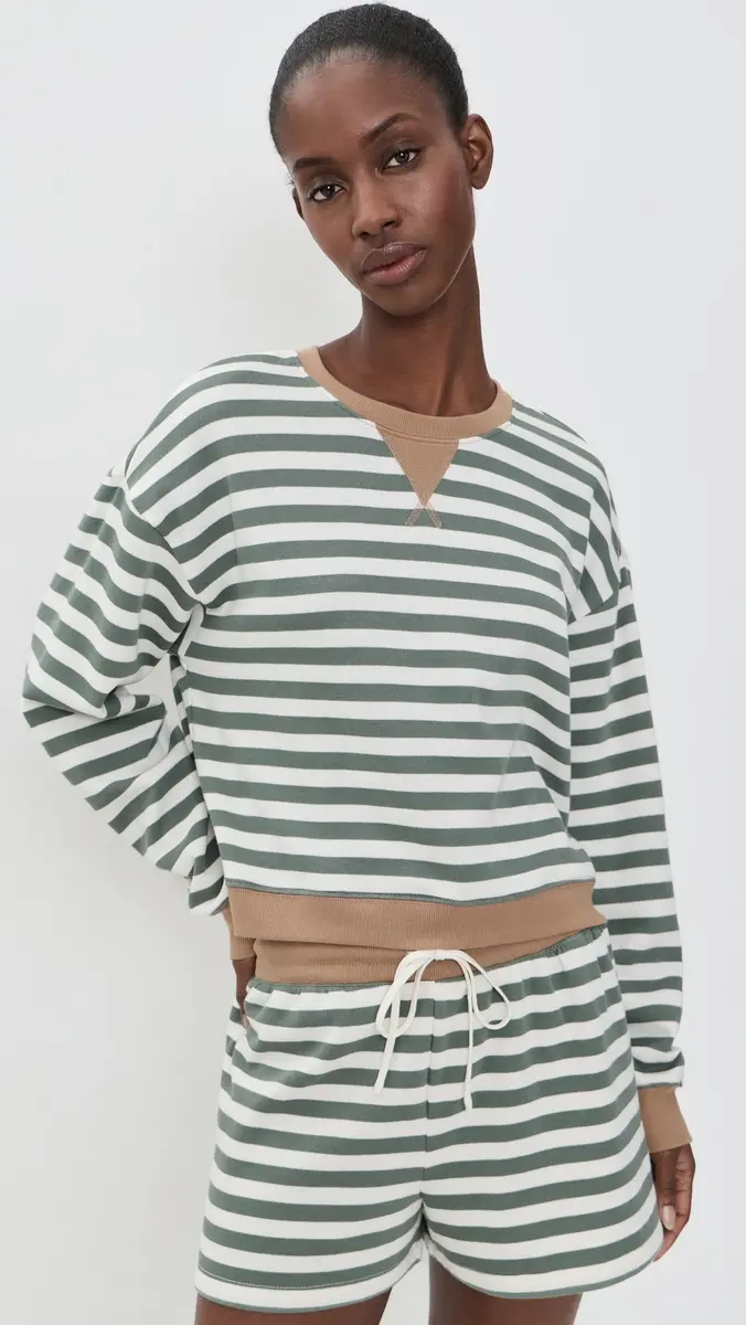 Z Supply Low Key Stripe Sweatshirt | Thumbnail 2 Z Supply Low Key Stripe Sweatshirt | Thumbnail 2