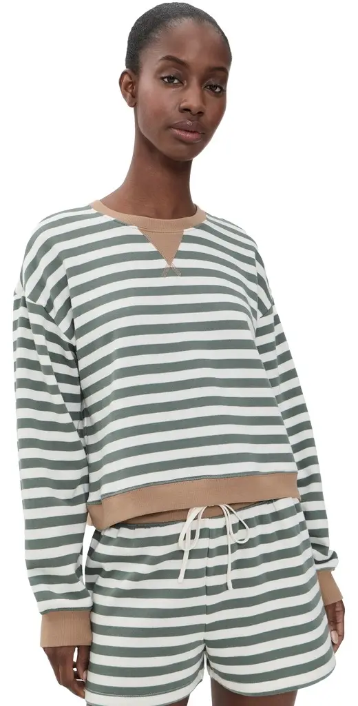 Z Supply Low Key Stripe Sweatshirt