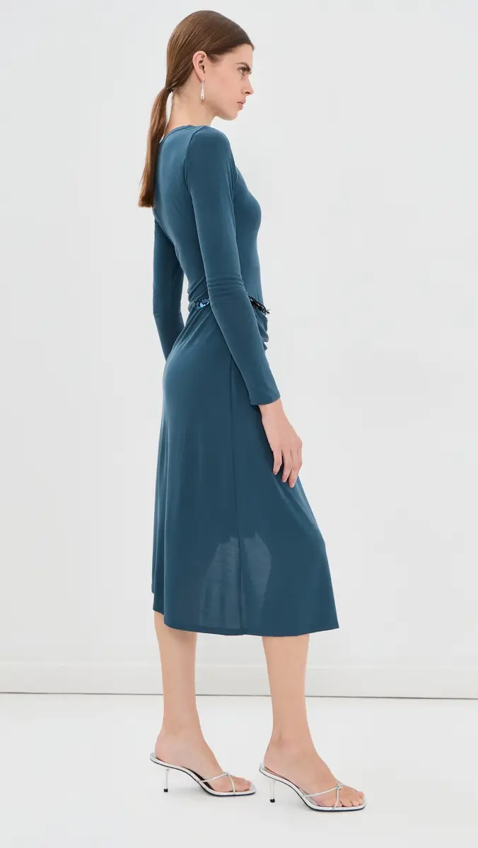 3.1 Phillip Lim Embellished Draped Jersey Midi Dress | Thumbnail 4 3.1 Phillip Lim Embellished Draped Jersey Midi Dress | Thumbnail 4
