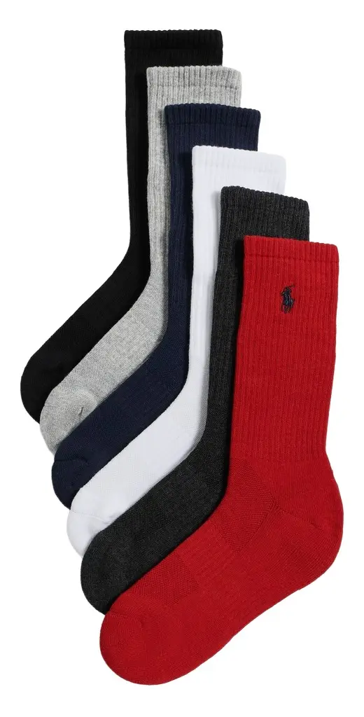 Polo Ralph Lauren Performance Crew Socks 6-Pack