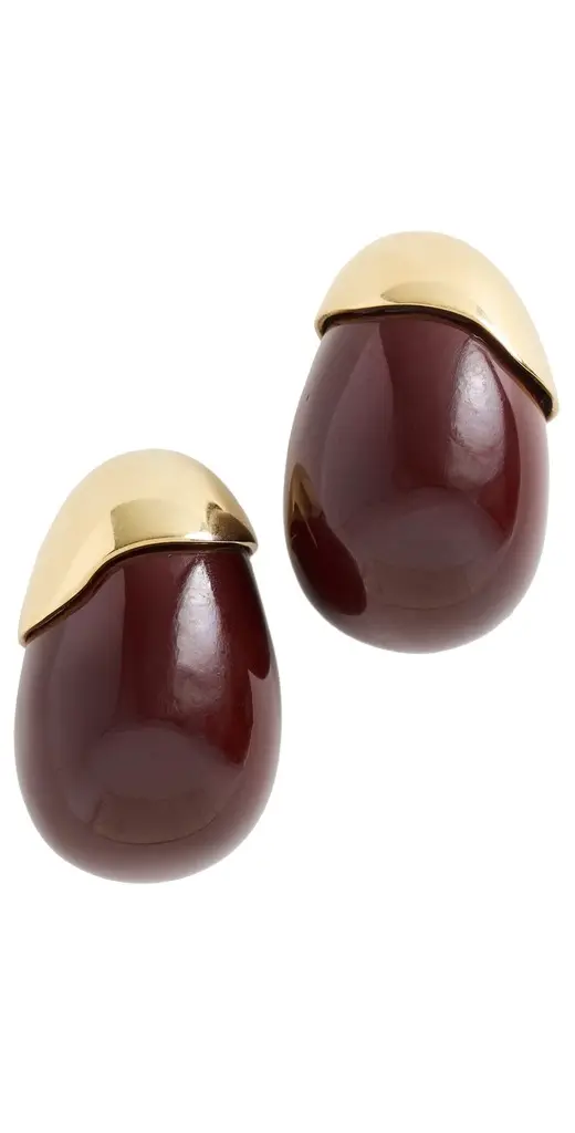 Lizzie Fortunato Toro Earrings In Aubergine