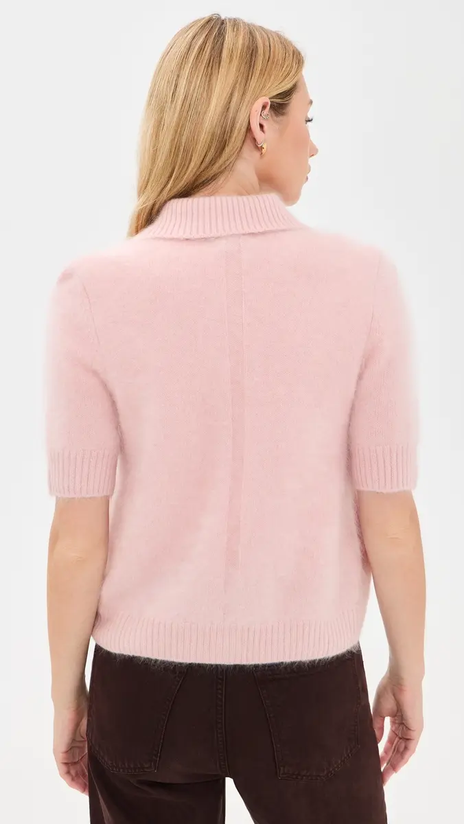rag & bone Jada Brushed Cashmere Short Sleeve Cardigan | Thumbnail 3