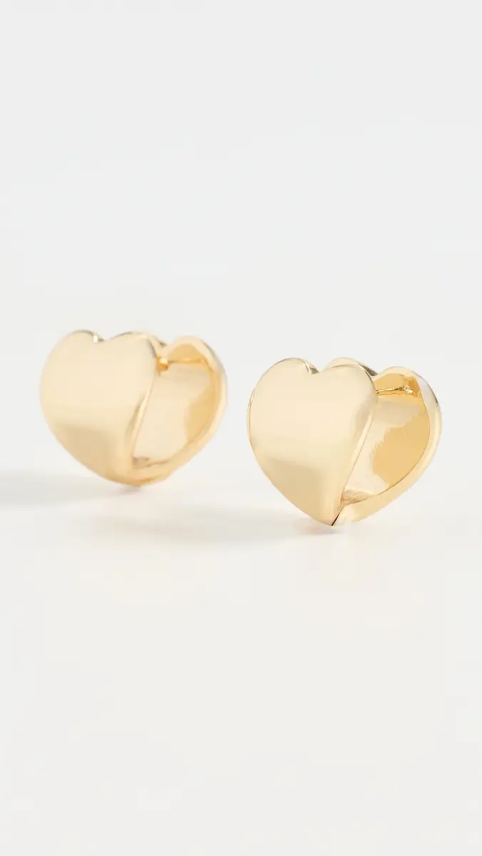Madewell Organic Huggie Heart Earrings | Thumbnail 2