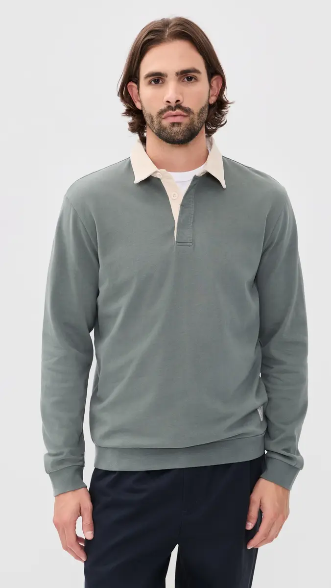 Marine Layer Sueded Rugby Polo | Thumbnail 2 Marine Layer Sueded Rugby Polo | Thumbnail 2