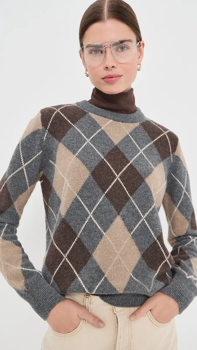 Daughter & The Ava Argyle Crew Neck Sweater | Thumbnail 2 Daughter & The Ava Argyle Crew Neck Sweater | Thumbnail 2
