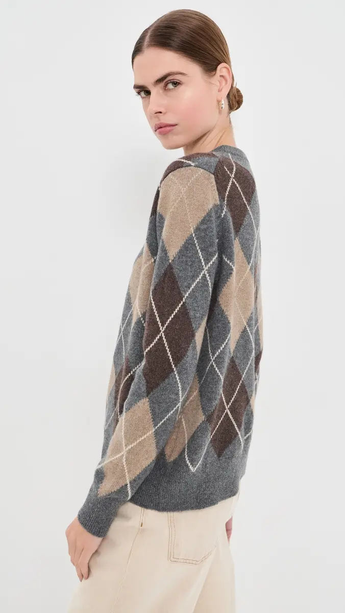Daughter & The Ava Argyle Crew Neck Sweater | Thumbnail 4 Daughter & The Ava Argyle Crew Neck Sweater | Thumbnail 4